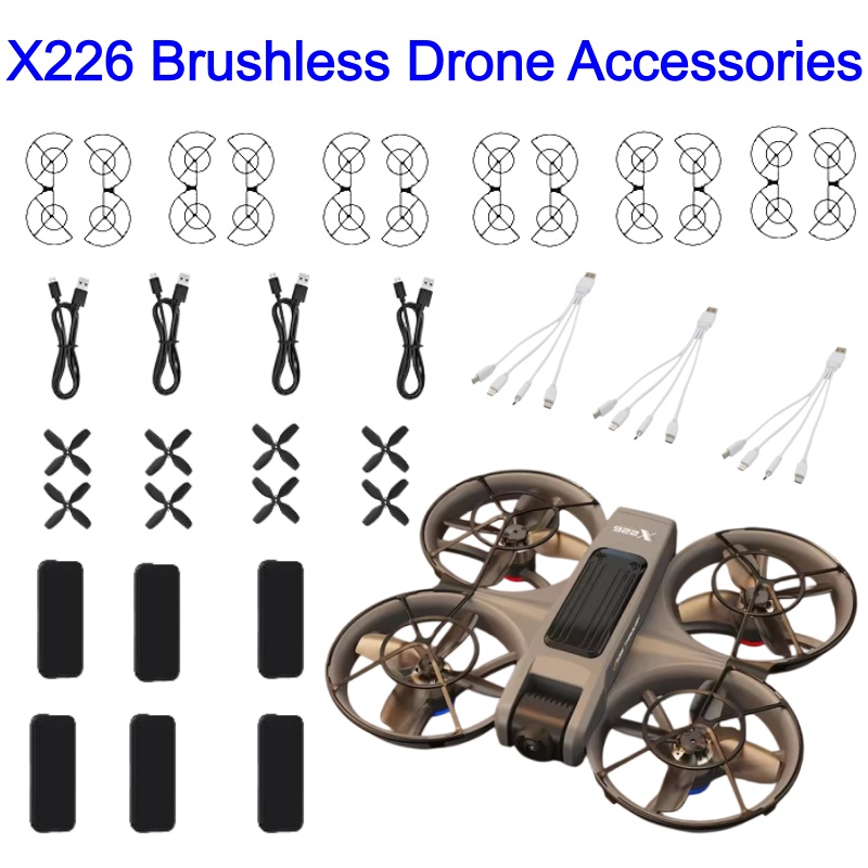 Drone Rc X226 - X226 อุปกรณ์เสริมโดรนแบตเตอรี่ 3.7V 1800mAh ใบพัดสาย USB