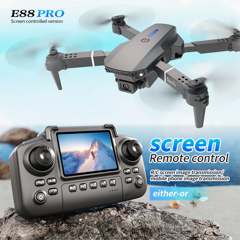 Drone Kf Rc - Professional E88 PRO Drone หน้าจอ 8K