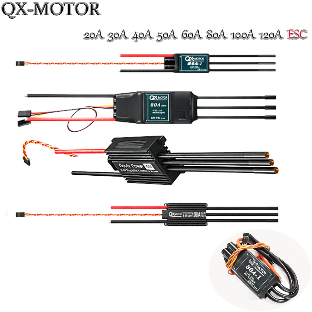 Drone Kf Rc - ตัวควบคุมความเร็วแบบไร้แปรงถ่าน 20A-120A ใช้ได้กับมอเตอร์พัดลมแบบท่อ QX-MOTOR EDF สำหรับโดรน