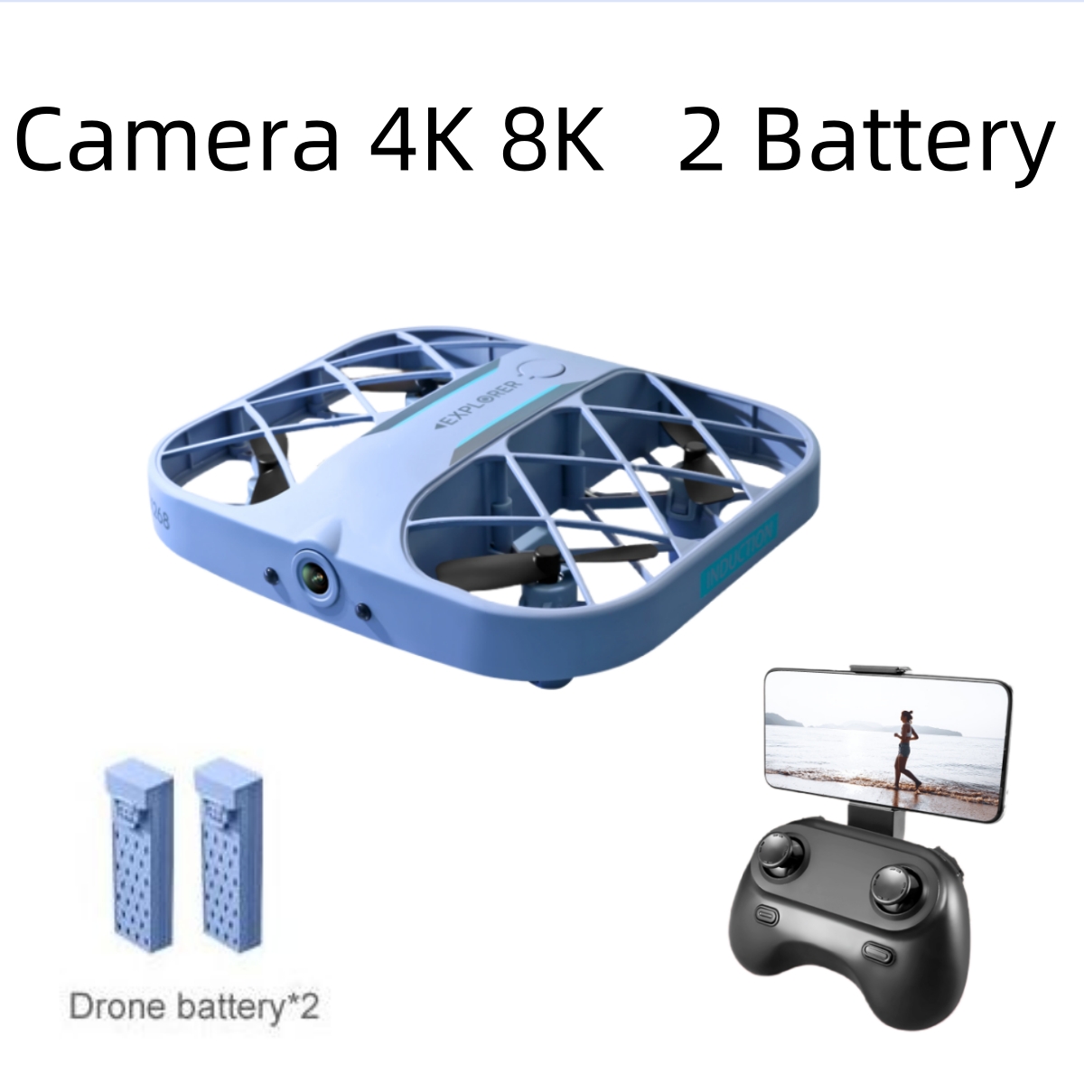 Drone Kf Rc - โดรน JJRC H107 FPV RC พร้อมแบตเตอรี่