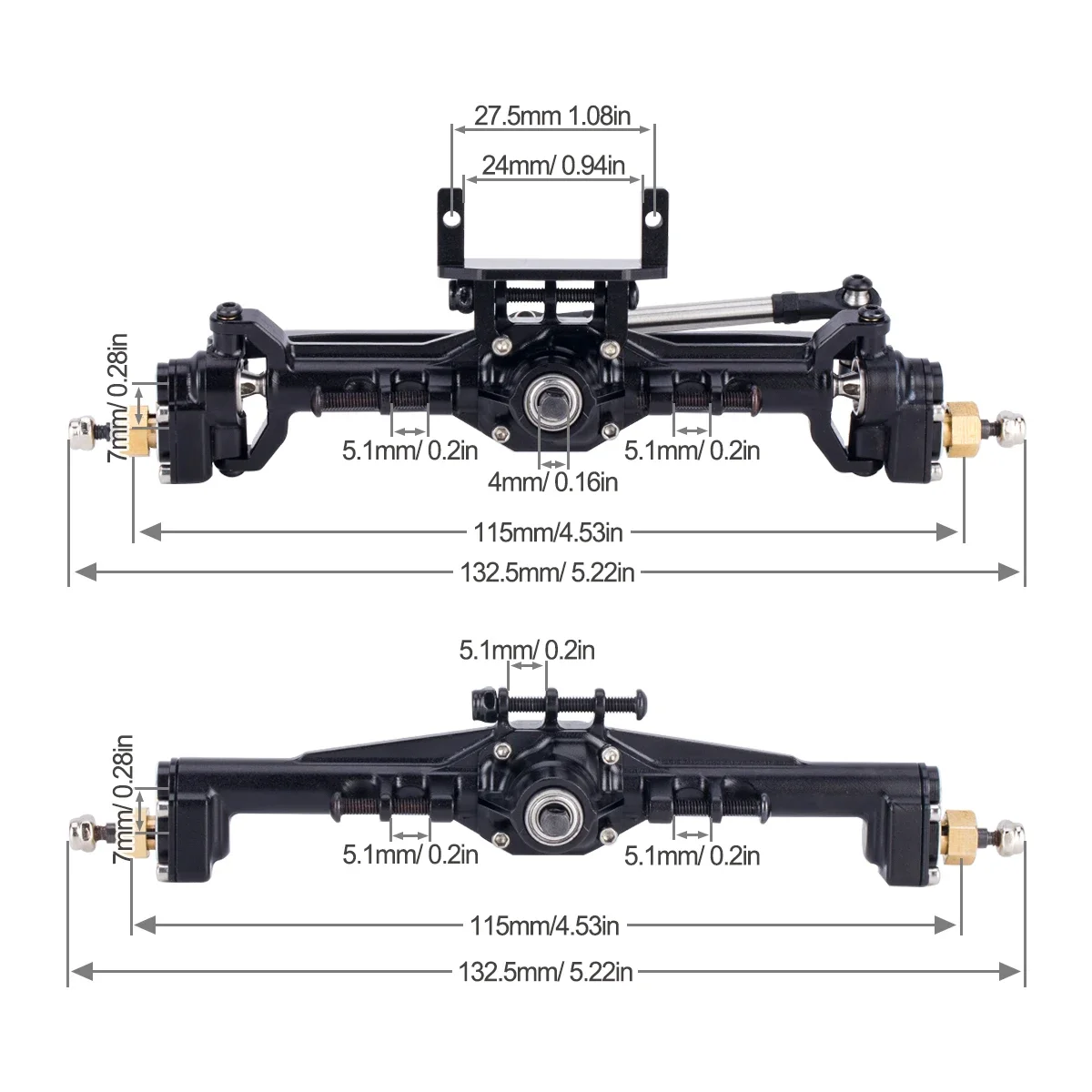 อลูมิเนียม CNC Portal Axles +  - Rc Car Body Shell บทวิจารณ์และราคา