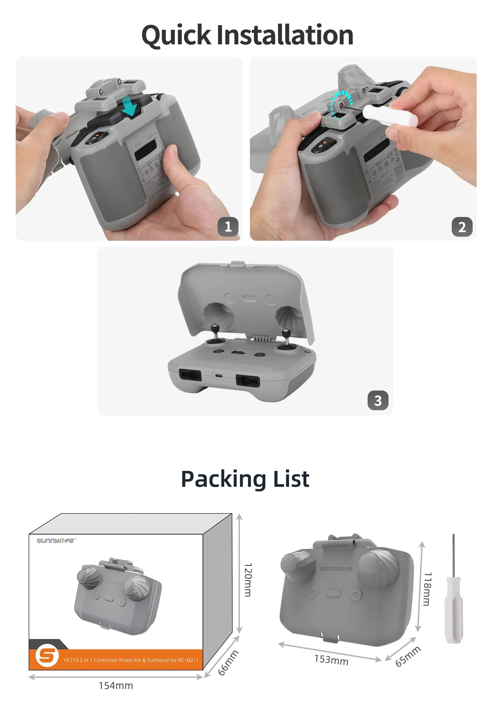 ฝาครอบป้องกันคอนโทรลเลอร์ 2 in - Drone Dji Rc N3 บทวิจารณ์และราคา
