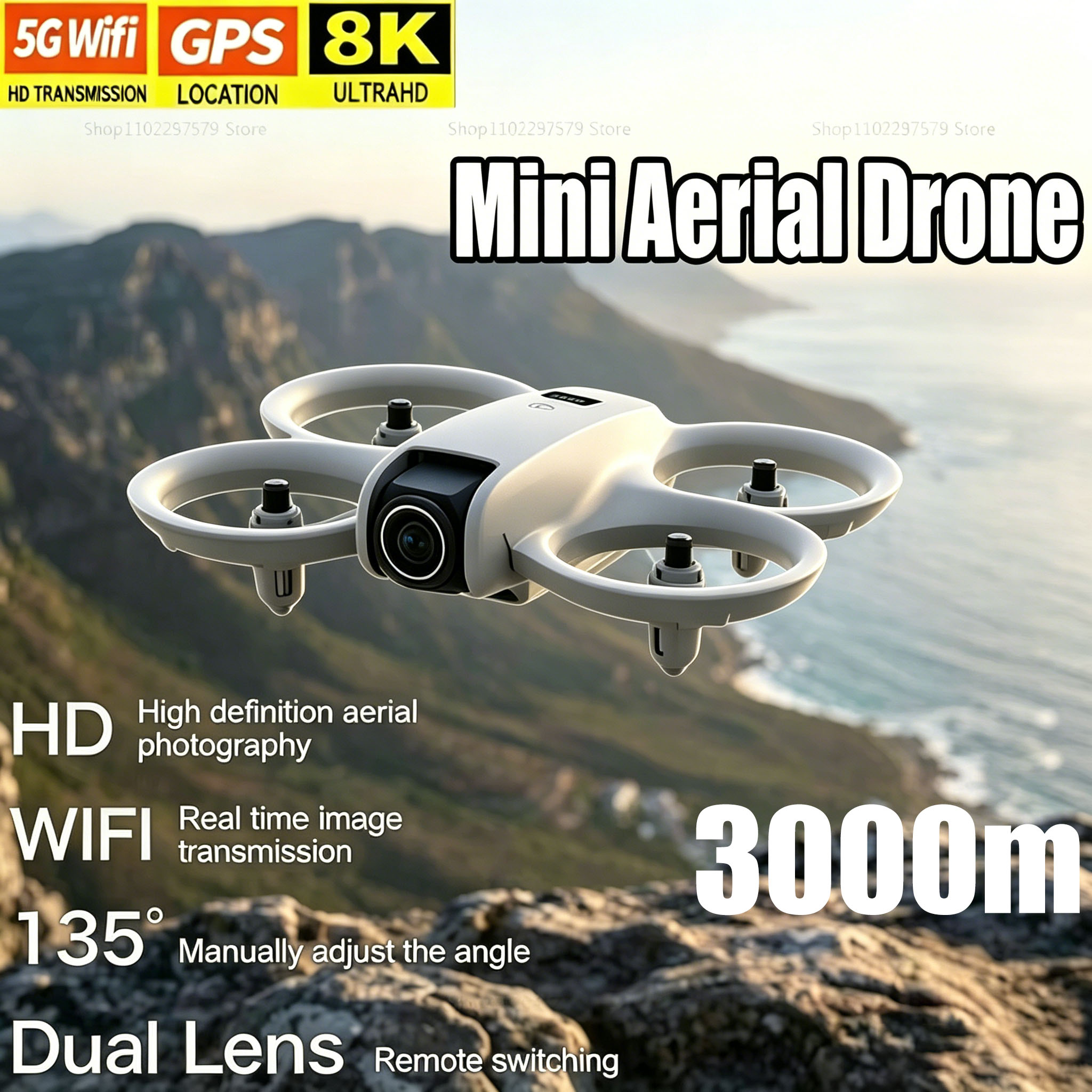 มินิโดรนพร้อมกล้อง 8K HD FPV โ - Drone Kf Rc บทวิจารณ์และราคา