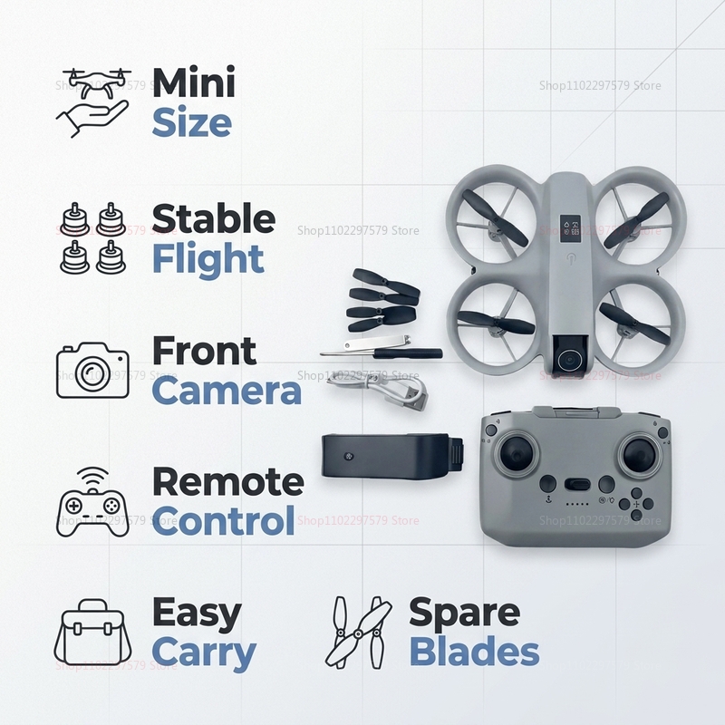 มินิโดรนพร้อมกล้อง 8K HD FPV โ - Drone Kf Rc บทวิจารณ์และราคา