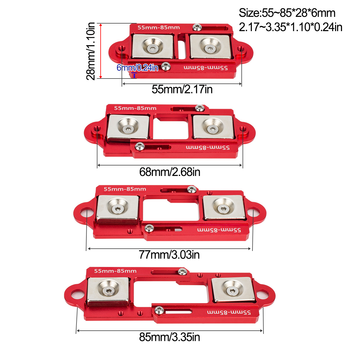 4PCS 55-85 มม.แม่เหล็กโพสต์ที่ - Rc Car Body Shell บทวิจารณ์และราคา