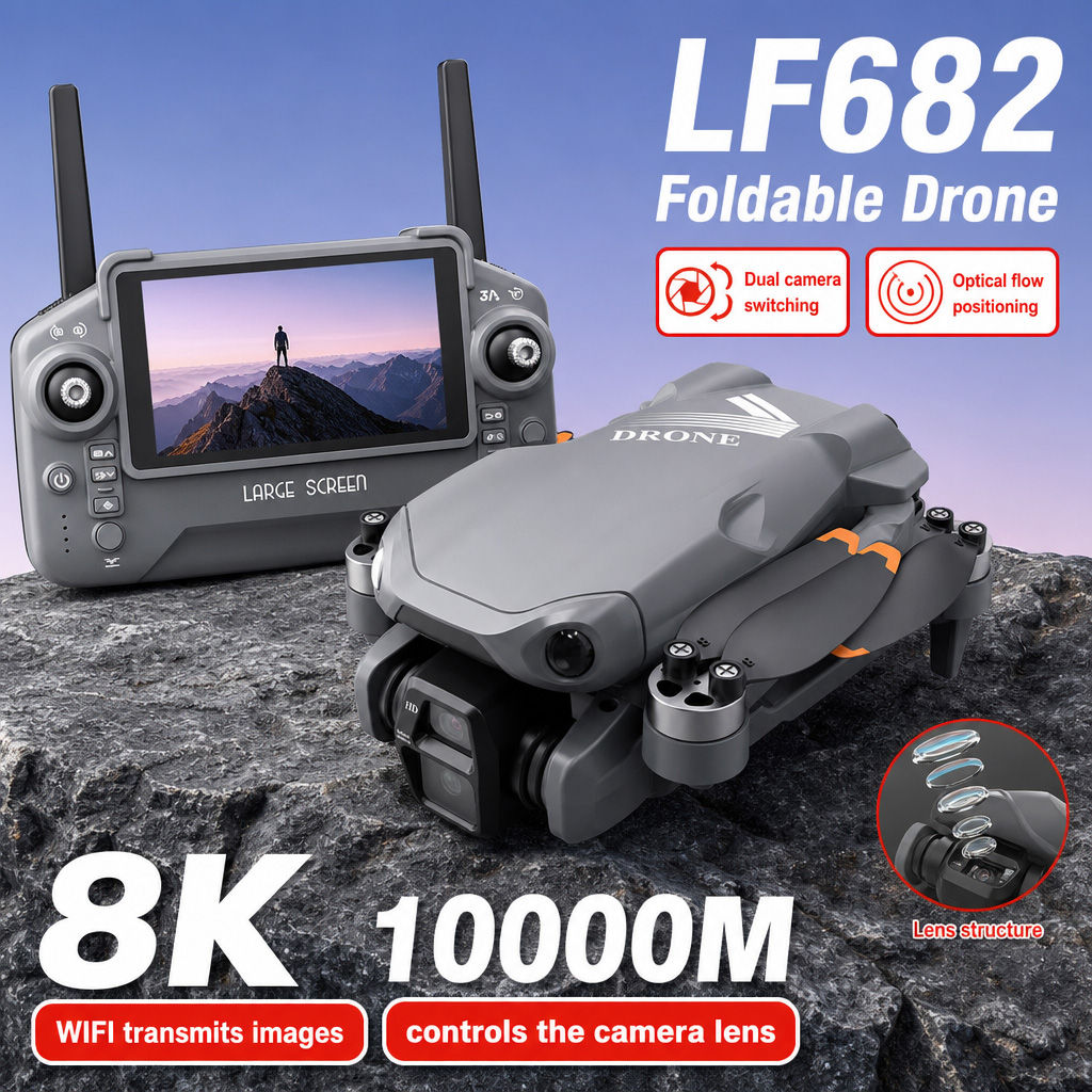 โดรนถ่ายภาพทางอากาศ LF682 8K H - Drone Rc Team City บทวิจารณ์และราคา