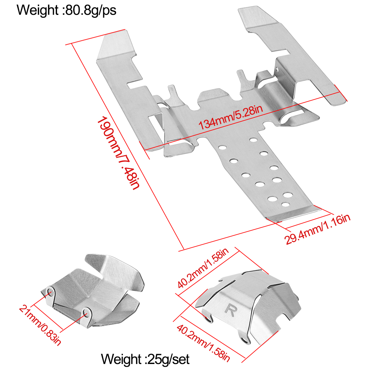 ชุดเกราะป้องกันแชสซีสแตนเลสสำห - Rc Car Body Shell บทวิจารณ์และราคา